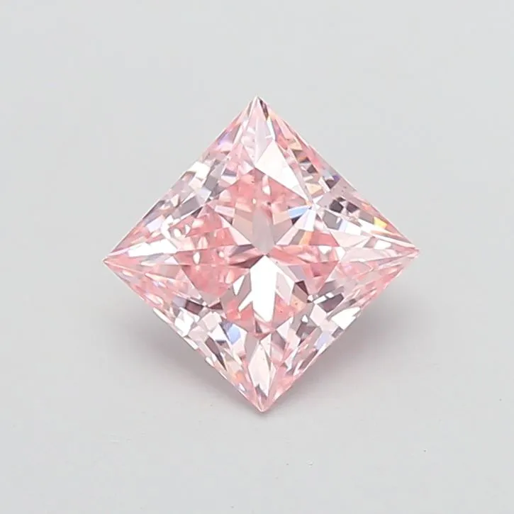 2.01ct PRINCESS Fancy Intense Pink VS2 Coloured Lab diamond