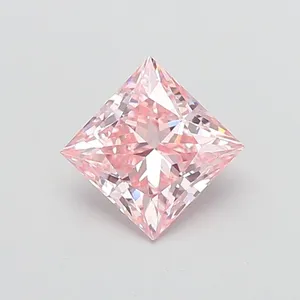 2.01ct PRINCESS Fancy Intense Pink VS2 Coloured Lab diamond