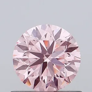 0.7ct ROUND Fancy Vivid Pink VS1 Coloured Lab diamond