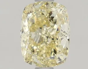 1.1ct CUSHION Fancy Yellow VVS2 Coloured Lab diamond