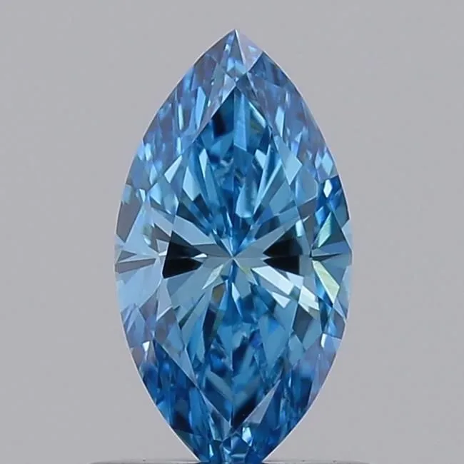 0.57ct MARQUISE Fancy Vivid Blue VS1 Coloured Lab diamond