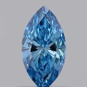 0.57ct MARQUISE Fancy Vivid Blue VS1 Coloured Lab diamond