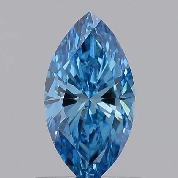 0.57ct MARQUISE Fancy Vivid Blue VS1 Coloured Lab diamond