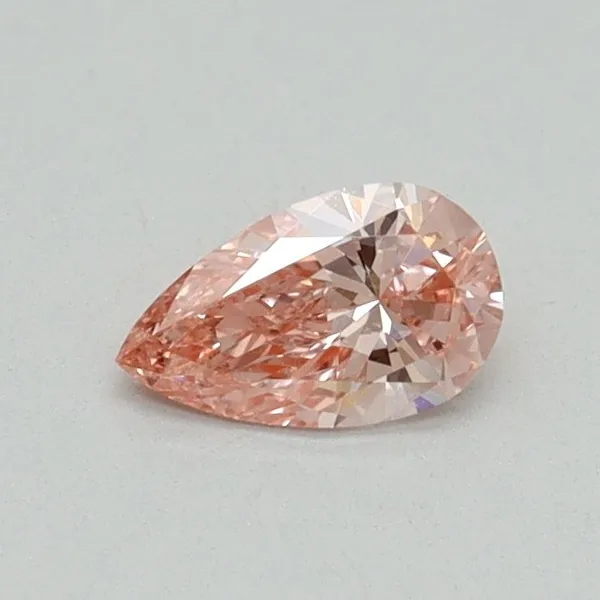 0.3ct PEAR Fancy Vivid Pink VS1 Coloured Lab diamond