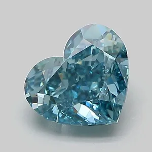 1.33ct HEART Fancy Vivid Blue VVS2 Coloured Lab diamond