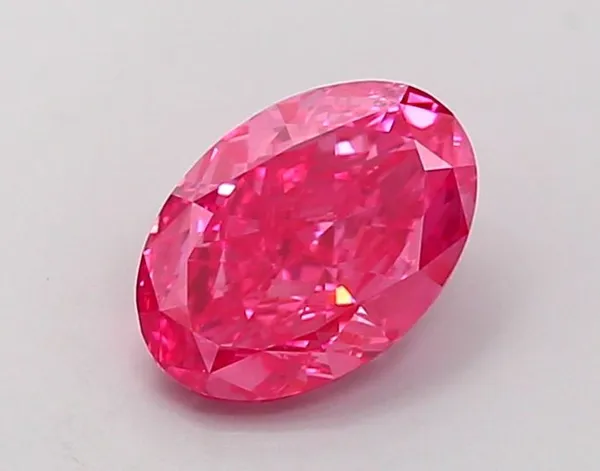 1.05ct OVAL Fancy Vivid Pink VS1 Coloured Lab diamond