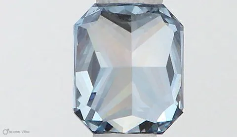 0.42ct RADIANT Fancy Vivid Blue VVS2 Coloured Lab diamond