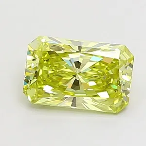 1.05ct RADIANT Fancy Intense Greenish Yellow VS1 Coloured Lab diamond
