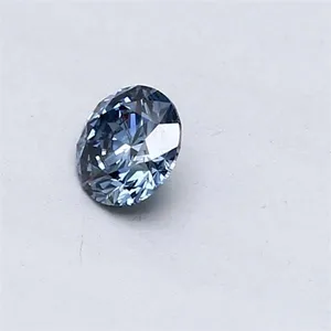 0.3ct ROUND Fancy Vivid Blue SI1 Coloured Lab diamond