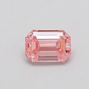 0.36ct EMERALD Fancy Intense Pink VS1 Coloured Lab diamond
