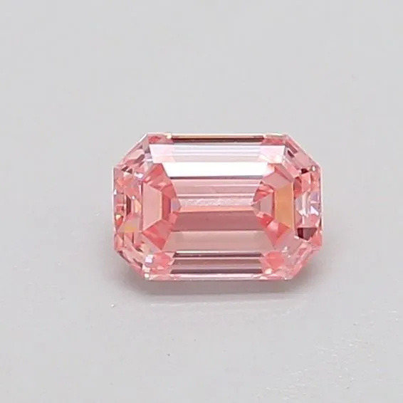 0.36ct EMERALD Fancy Intense Pink VS1 Coloured Lab diamond