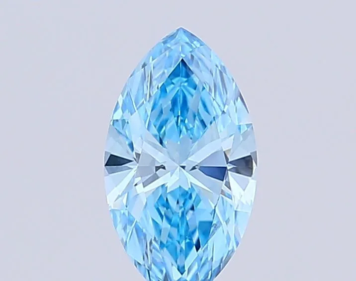 1.21ct MARQUISE Fancy Vivid Blue VS1 Coloured Lab diamond