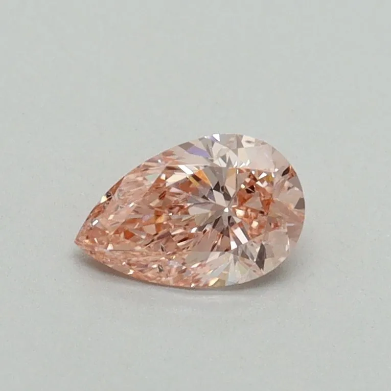0.37ct PEAR Fancy Intense Pink SI1 Coloured Lab diamond