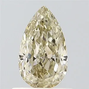 0.74ct PEAR Fancy Light Yellow VS1 Coloured Lab diamond