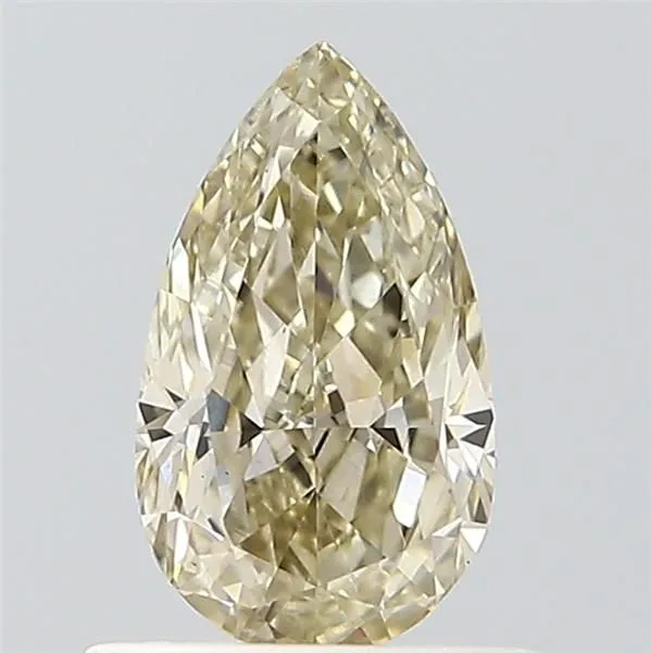 0.74ct PEAR Fancy Light Yellow VS1 Coloured Lab diamond