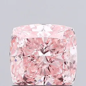 1.04ct CUSHION Fancy Vivid Pink VS1 Coloured Lab diamond