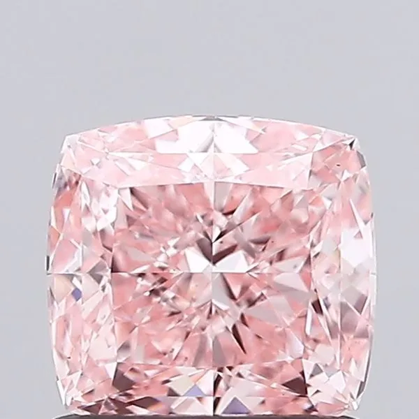 1.04ct CUSHION Fancy Vivid Pink VS1 Coloured Lab diamond