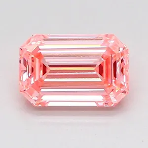 1.01ct EMERALD Fancy Vivid Pink VS1 Coloured Lab diamond