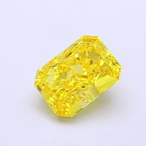 1.01ct RADIANT Fancy Vivid Yellow VS1 Coloured Lab diamond