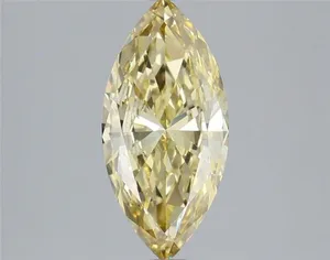1.36ct MARQUISE Fancy Intense Yellow VVS2 Coloured Lab diamond
