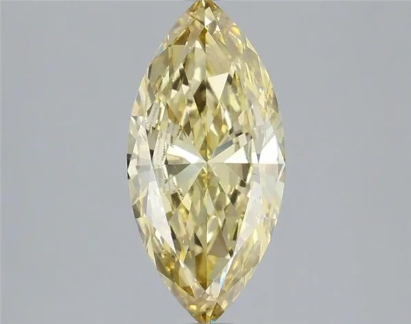 1.36ct MARQUISE Fancy Intense Yellow VVS2 Coloured Lab diamond