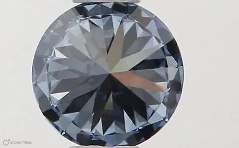0.35ct ROUND Fancy Vivid Blue VVS1 Coloured Lab diamond