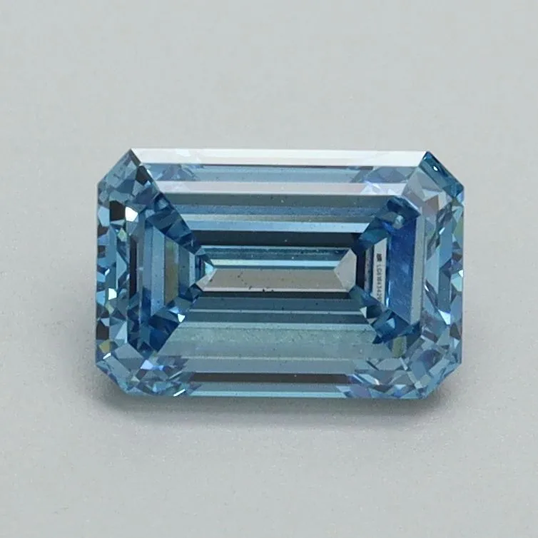 1.00ct EMERALD Fancy Intense Blue VS2 Coloured Lab diamond