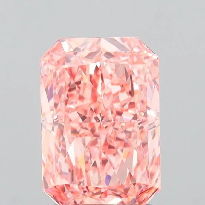 1.22ct RADIANT Fancy Vivid Pink VVS2 Coloured Lab diamond