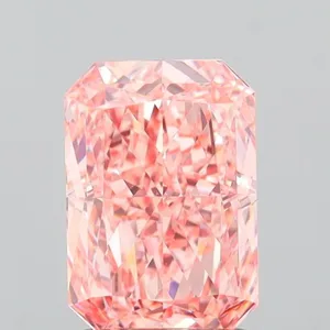 1.22ct RADIANT Fancy Vivid Pink VVS2 Coloured Lab diamond