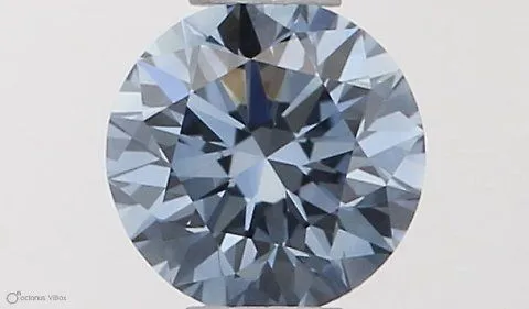 0.33ct ROUND Fancy Vivid Blue VVS1 Coloured Lab diamond