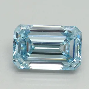 1.09ct EMERALD Fancy Intense Blue VVS2 Coloured Lab diamond