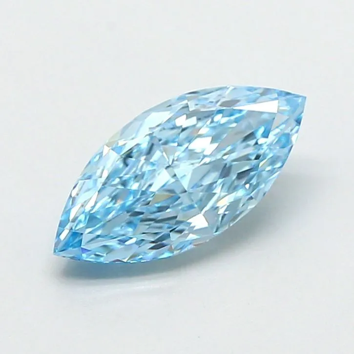 1.12ct MARQUISE Fancy Vivid Blue VS1 Coloured Lab diamond