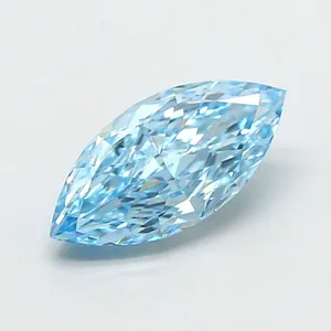 1.12ct MARQUISE Fancy Vivid Blue VS1 Coloured Lab diamond