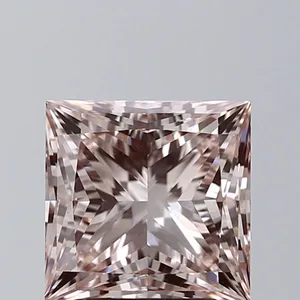 3.02ct PRINCESS Fancy Pink VS1 Coloured Lab diamond