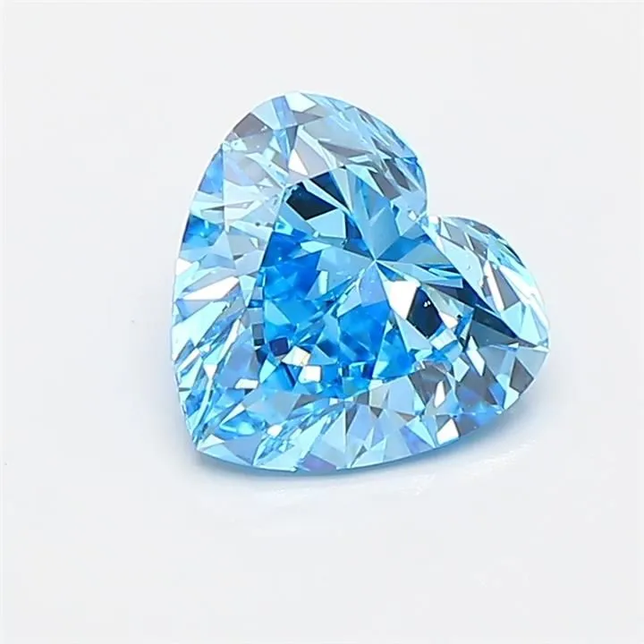 1.15ct HEART Fancy Vivid Blue VS2 Coloured Lab diamond