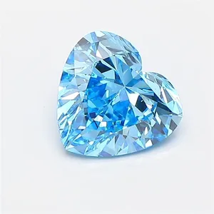 1.15ct HEART Fancy Vivid Blue VS2 Coloured Lab diamond