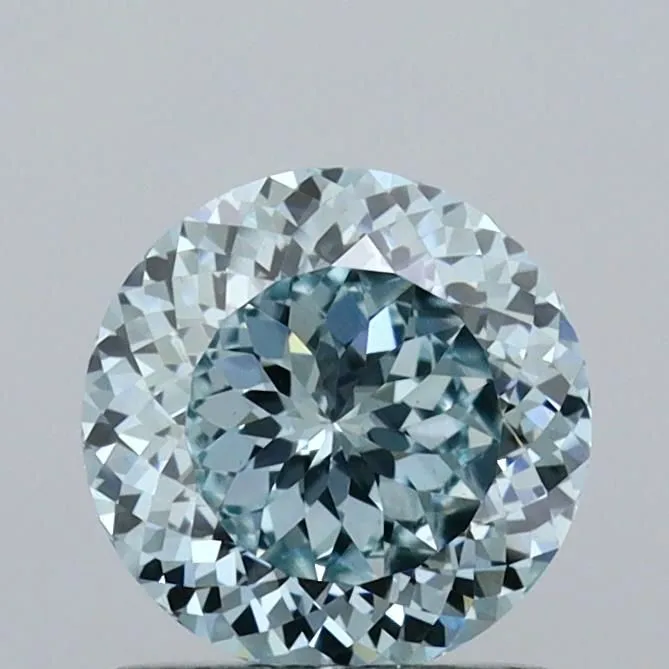 1.10ct ROUND Fancy Intense Blue VS1 Coloured Lab diamond