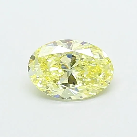 0.74ct OVAL Fancy Yellow VS1 Coloured Lab diamond