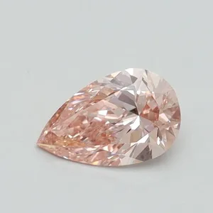 0.41ct PEAR Fancy Brownish Pink VVS2 Coloured Lab diamond