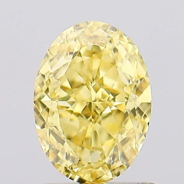 1.02ct OVAL Fancy Vivid Yellow VS2 Coloured Lab diamond