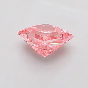 1.01ct PRINCESS Fancy Vivid Pink VVS2 Coloured Lab diamond
