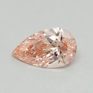 0.37ct PEAR Fancy Intense Pink VS1 Coloured Lab diamond