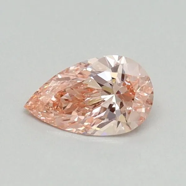 0.37ct PEAR Fancy Intense Pink VS1 Coloured Lab diamond