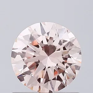 0.67ct ROUND Fancy Pink VVS2 Coloured Lab diamond
