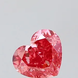 1.26ct HEART Fancy Vivid Pink VS1 Coloured Lab diamond