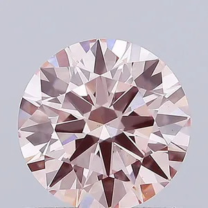 0.91ct ROUND Fancy Intense Pink VS1 Coloured Lab diamond