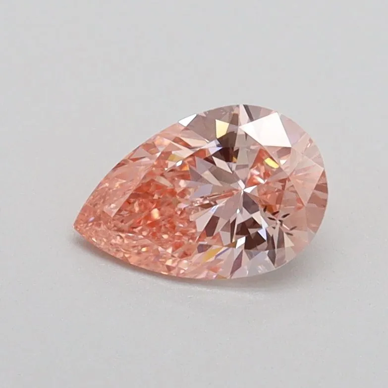 0.57ct PEAR Fancy Intense Pink SI1 Coloured Lab diamond