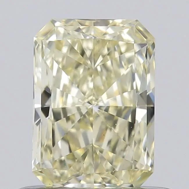 0.56ct RADIANT Fancy Light Yellow VS1 Coloured Lab diamond