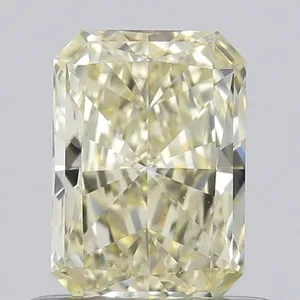 0.56ct RADIANT Fancy Light Yellow VS1 Coloured Lab diamond