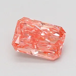 0.78ct RADIANT Fancy Vivid Pink VVS2 Coloured Lab diamond